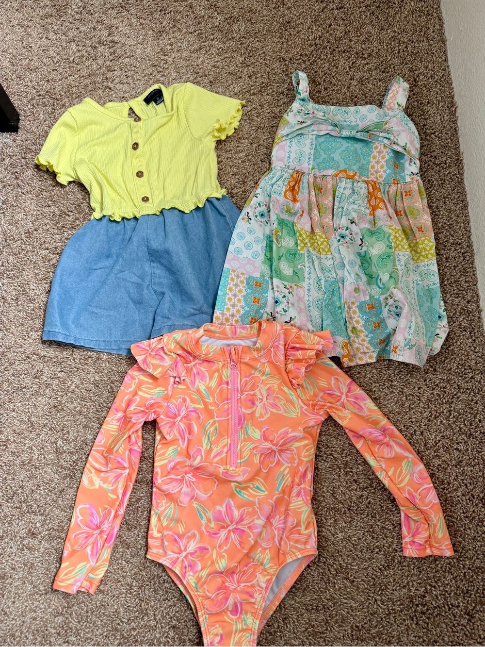 3T Summer Bundle Romper Rashguard Sun Dress